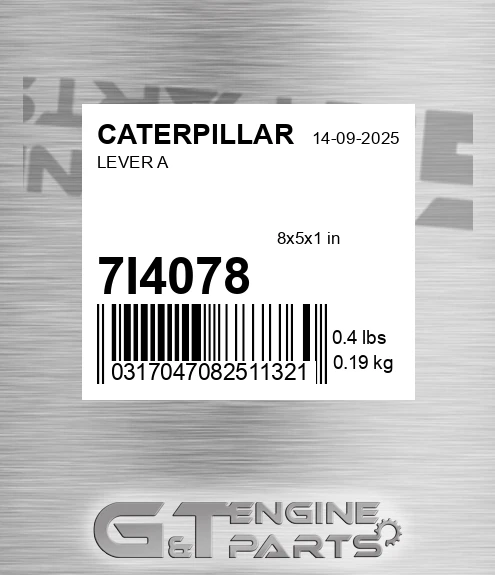 7I4078 Lever A for CATERPILLAR
