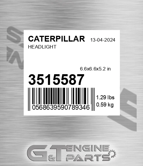 351-5587 Headlight for CATERPILLAR
