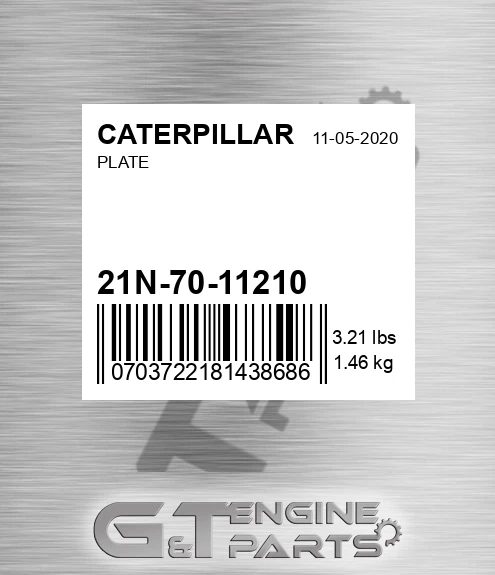 21N-70-11210 Plate