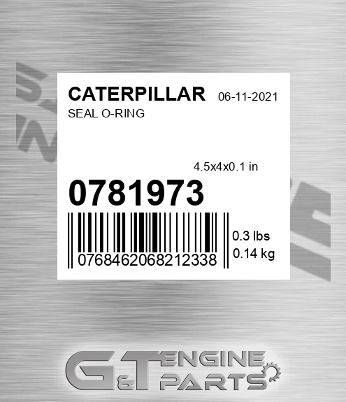 078-1973 Seal O-ring for CATERPILLAR