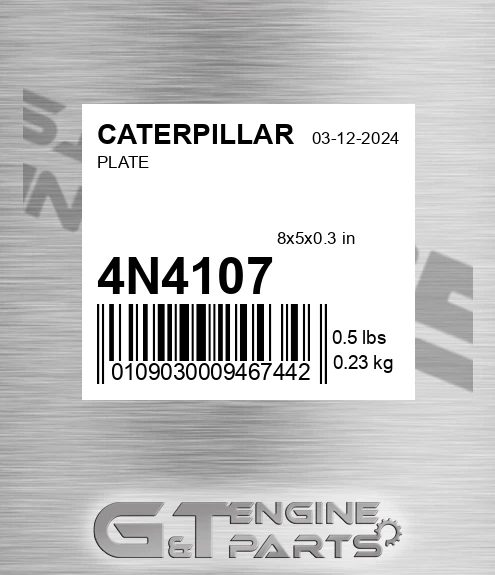 4N4107 Plate for CATERPILLAR