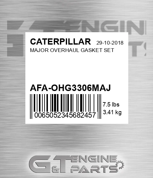 AFA-OHG3306MAJ Major Overhaul Gasket Set
