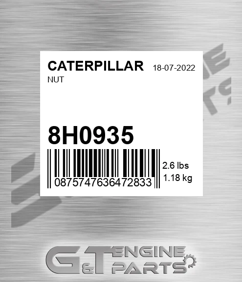 8H0935 Nut for CATERPILLAR
