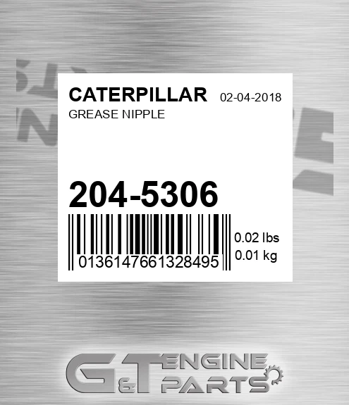 204-5306 Grease Nipple