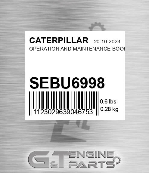 SEBU6998 Operation And Maintenance Book for CATERPILLAR
