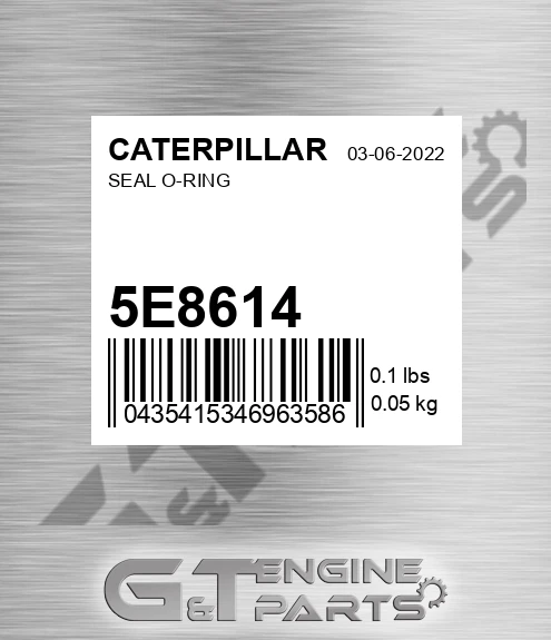 5E-8614 Seal O-ring for CATERPILLAR