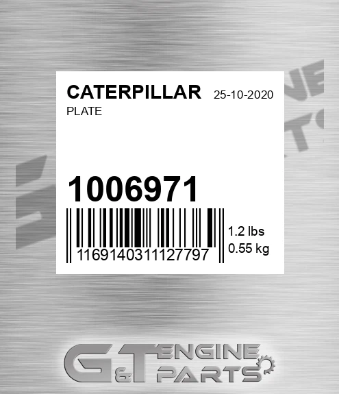 1006971 CATERPILLAR Plate