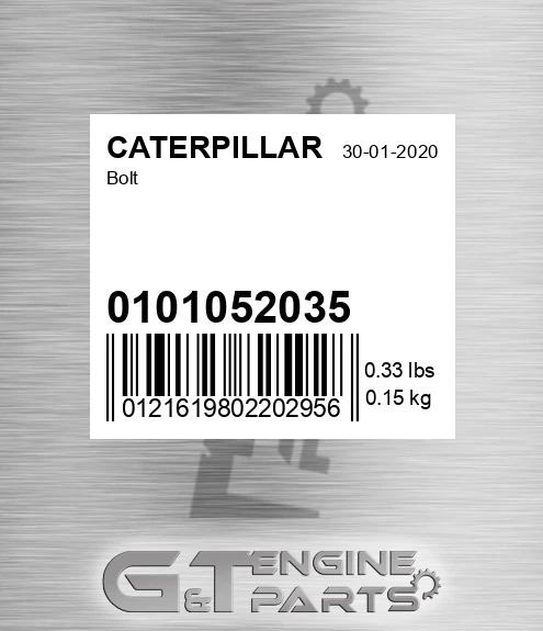 0101052035 Bolt for CATERPILLAR