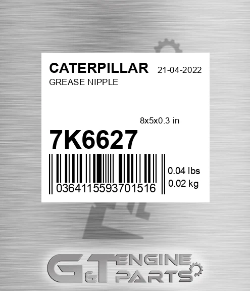 7K-6627 Grease Nipple