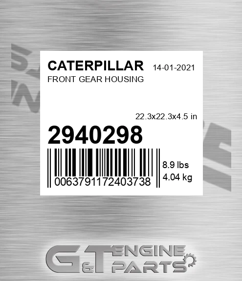 294-0298 Front Gear Housing