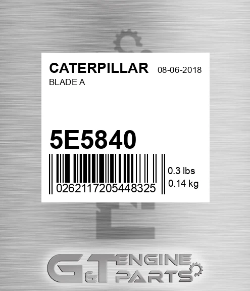 5E5840 Blade A for CATERPILLAR