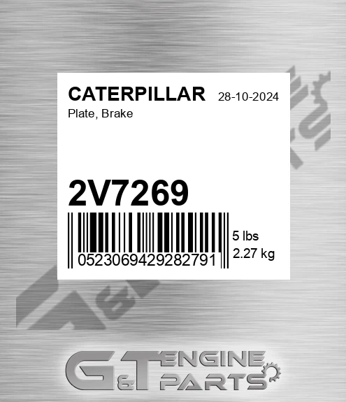 2V7269 CATERPILLAR Plate, Brake
