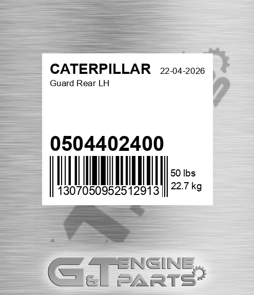 0504402400 Guard Rear Lh for CATERPILLAR