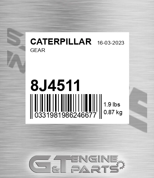 8J4511 Gear for CATERPILLAR