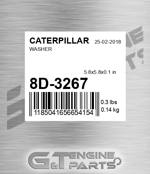 8D-3267 Washer for CATERPILLAR