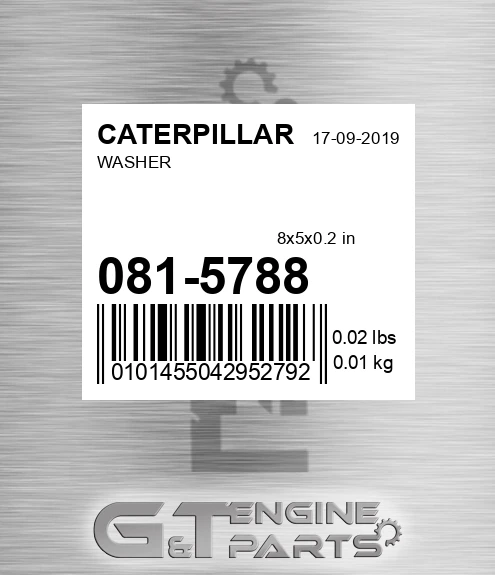 081-5788 Washer for CATERPILLAR