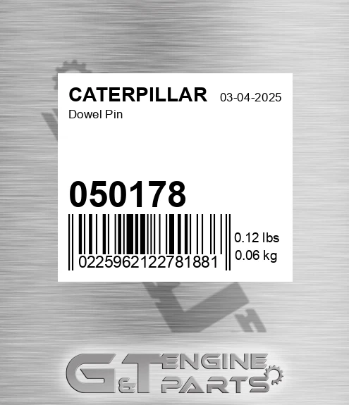 050178 Dowel Pin for CATERPILLAR