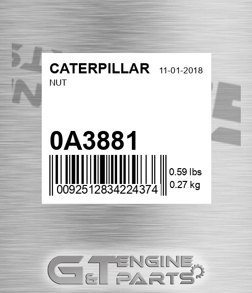 0A-3881 Nut for CATERPILLAR