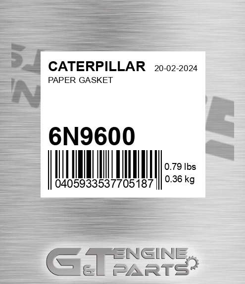 6N-9600 Paper Gasket for CATERPILLAR