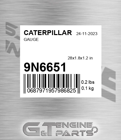 9N-6651 Gauge for CATERPILLAR