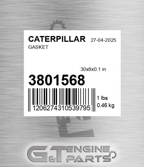 380-1568 Gasket for CATERPILLAR