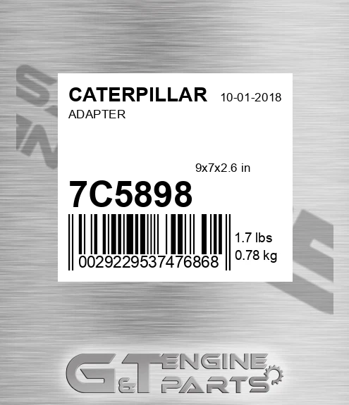 7C5898 Adapter for CATERPILLAR