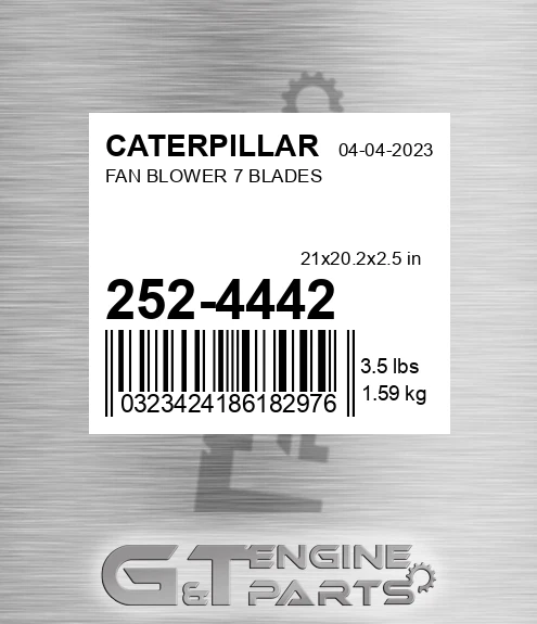 252-4442 Fan Blower 7 Blades for CATERPILLAR