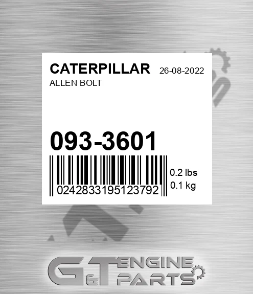 093-3601 Allen Bolt for CATERPILLAR