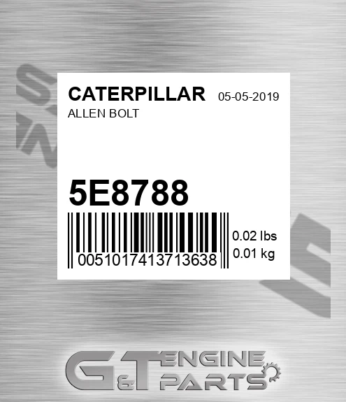 5E-8788 CATERPILLAR Allen Bolt