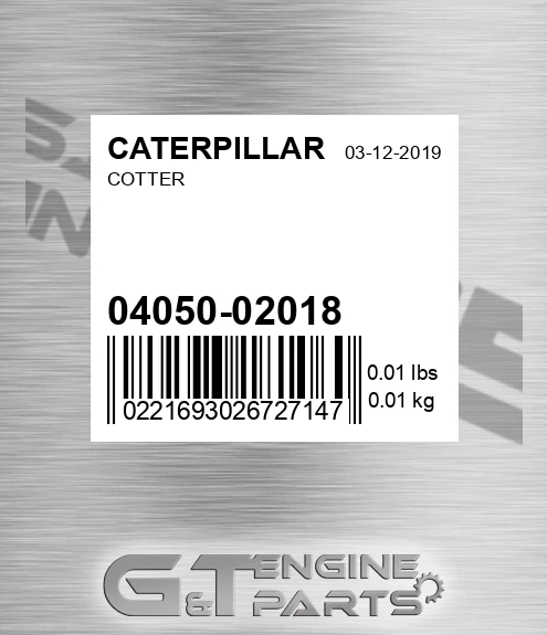 04050-02018 CATERPILLAR Cotter