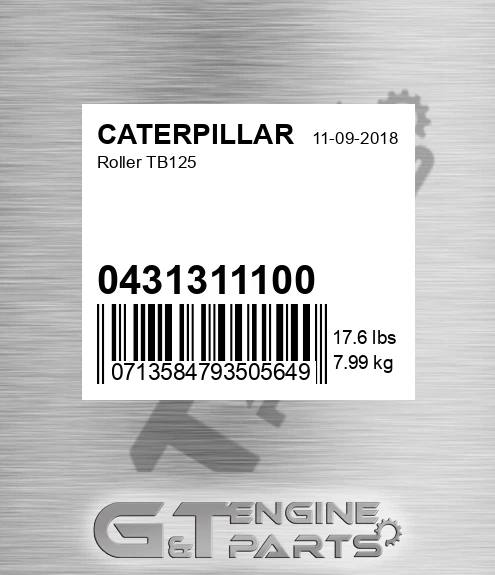 0431311100 Roller Tb125 for CATERPILLAR