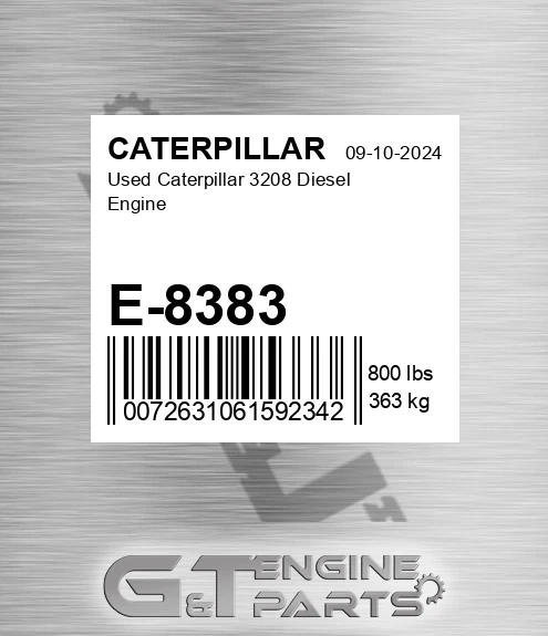 E-8383 Used 3208 Diesel Engine for CATERPILLAR