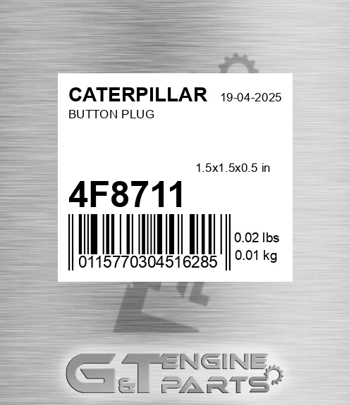 4F-8711 Button Plug for CATERPILLAR
