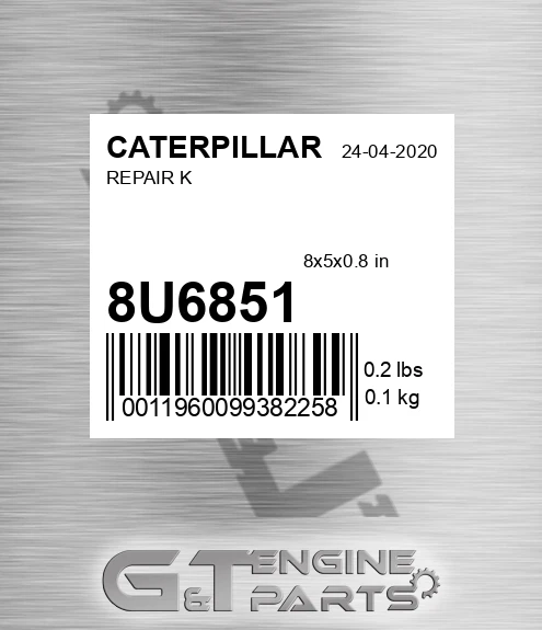 8U6851 Repair K