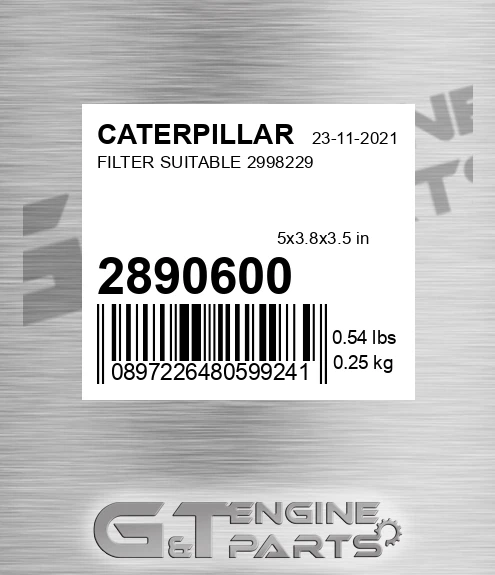 289-0600 Filter Suitable 2998229
