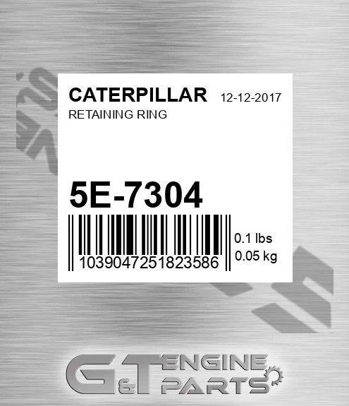 5E-7304 Retaining Ring