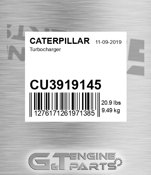 CU3919145 CATERPILLAR Turbocharger