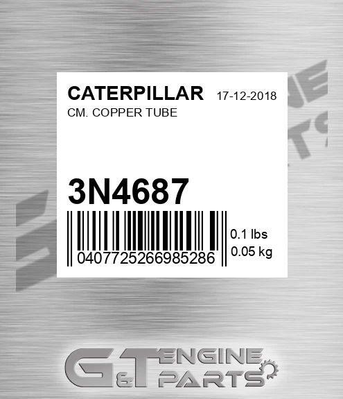 3N-4687 Cm. Copper Tube for CATERPILLAR