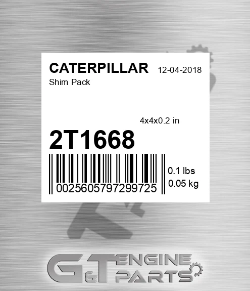 2T1668 Shim Pack