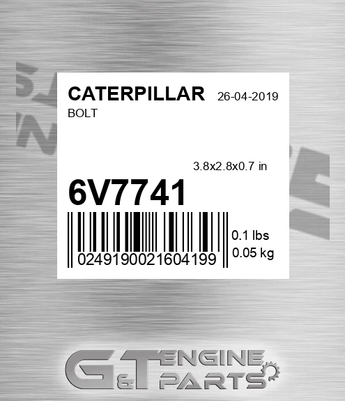 6V-7741 Bolt for CATERPILLAR
