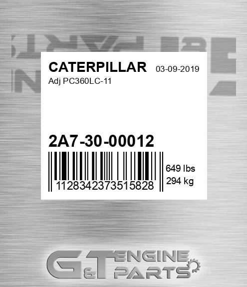 2A7-30-00012 Adj Pc360lc-11 for CATERPILLAR