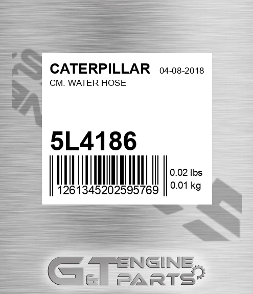 5L-4186 Cm. Water Hose for CATERPILLAR