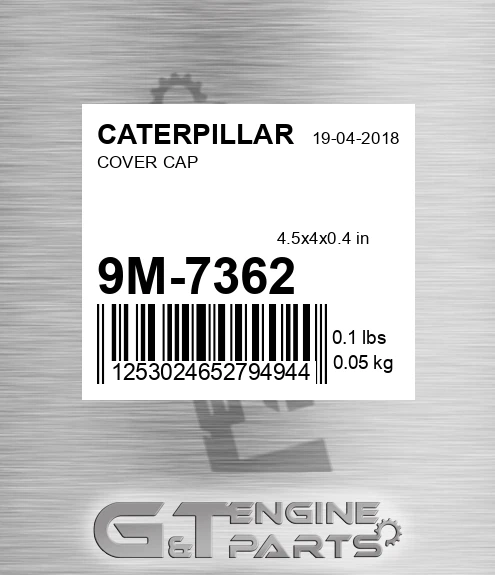 9M-7362 Cover Cap for CATERPILLAR