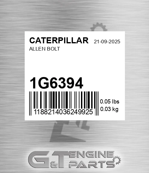 1G-6394 Allen Bolt for CATERPILLAR