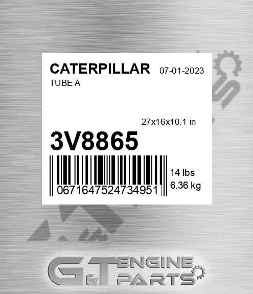 3V8865 Tube A for CATERPILLAR