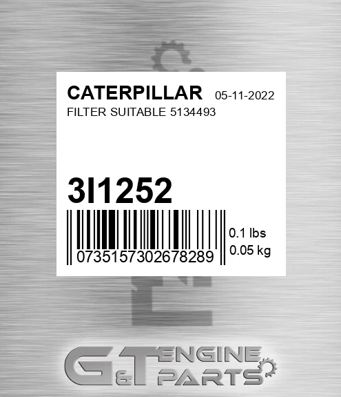 3I-1252 Filter Suitable 5134493