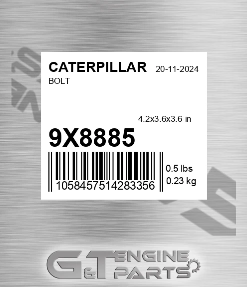9X-8885 Bolt for CATERPILLAR