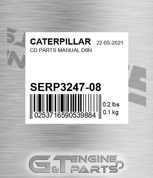 SERP3247-08 Cd Parts Manual D6n for CATERPILLAR