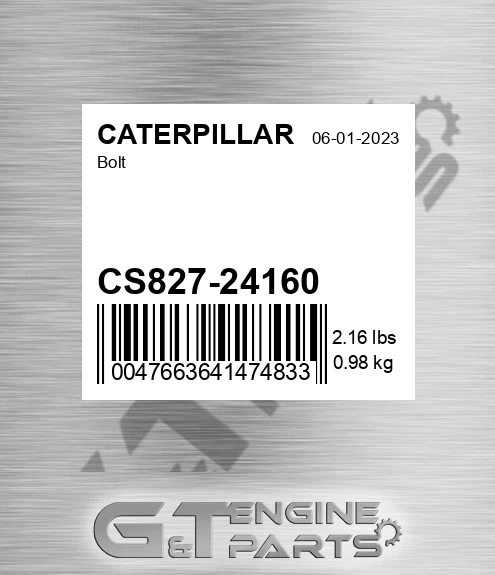 CS827-24160 Bolt