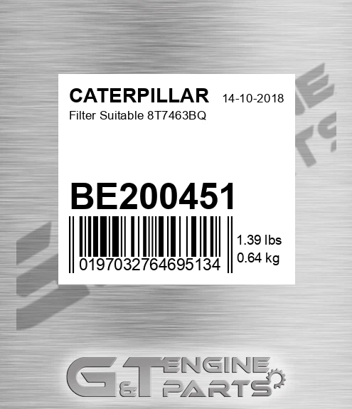 BE200451 Filter Suitable 8t7463bq